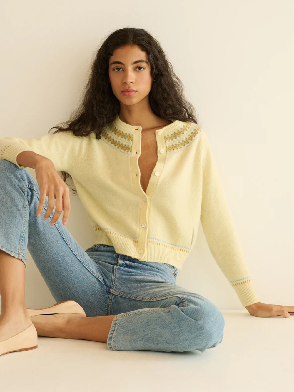 Doen Clarke Fair Isle wool-blend cardigan